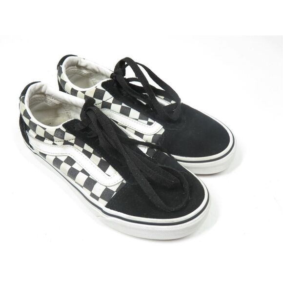 VANS Old Skool Checkerboard Primary Check Sidestripe Low Top Sneaker Women 6.5 - Picture 1 of 8